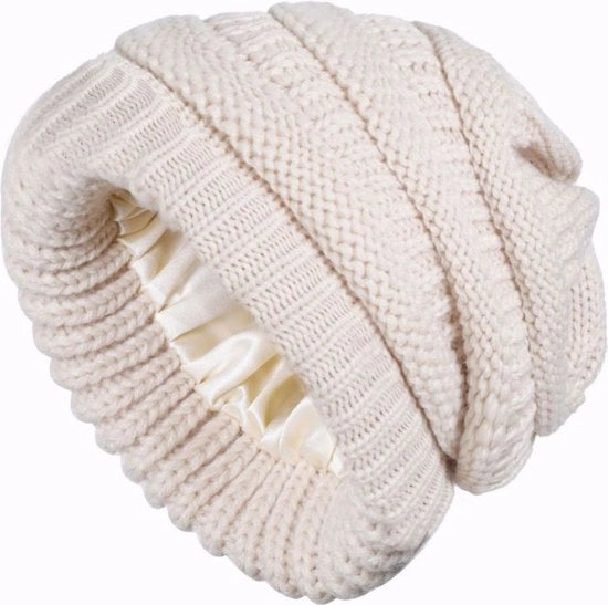 Cappello in Lana per Uomo e Donna - 22x22cm - Cappello di Lana per Donna - Cappello di Lana con Pizzo - Cappello con Fodera in Satin - Cappello di Lana con Pizzo - Adatto per Circonferenza del Capo 55-60cm - Beige