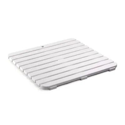 Pedana antiscivolo per doccia 55x55 cm in polipropilene con finitura bianca