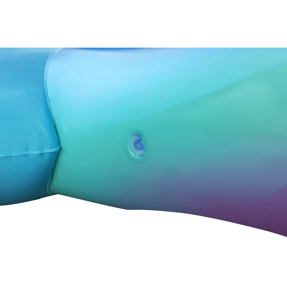 Trade Shop - Cavalcabile Gonfiabile Galleggiante A Forma Di Delfino Arcobaleno Maniglie 168x66cm 41541 -