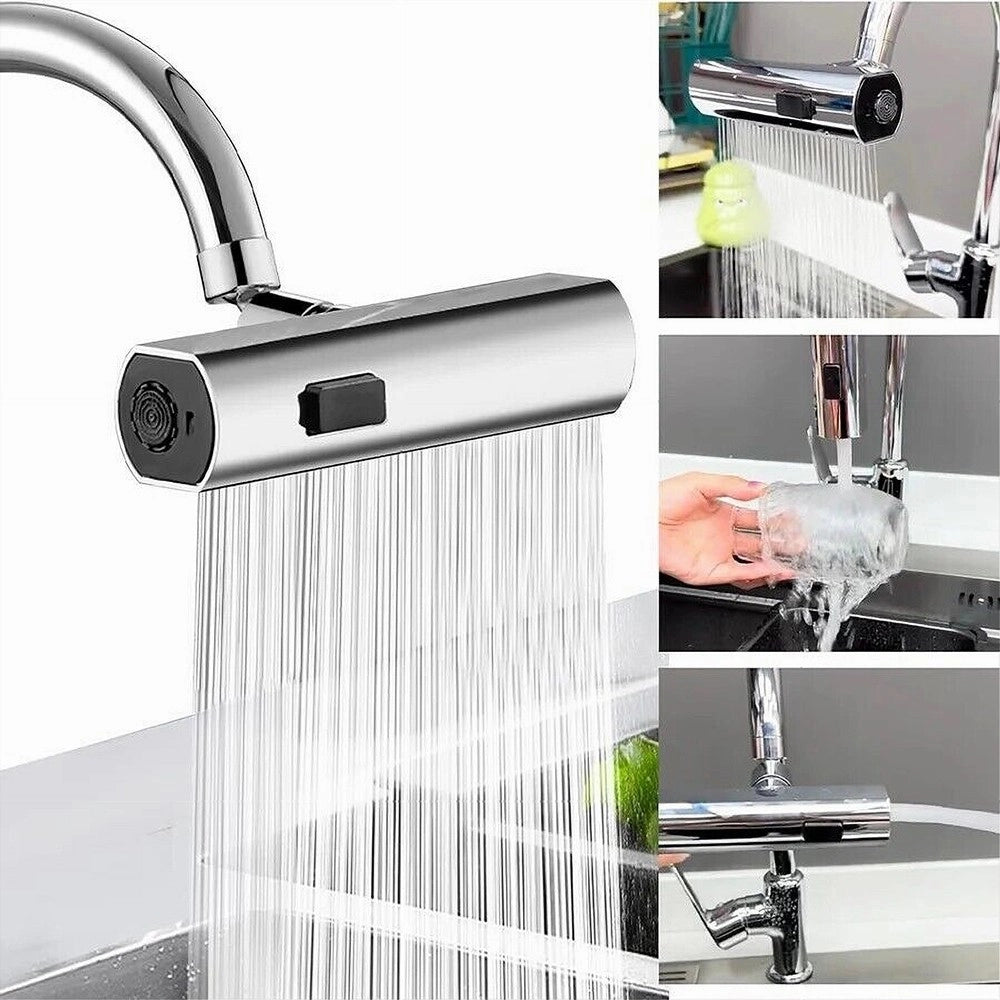Trade Shop - Aeratore Rubinetto Cucina Rotazione 360° Prolunga Lavandino Bagno Multifunzione -