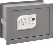 Wandblocca con Apertura per Impressione Digitale e Codice | Deposito Sicuro Biometrico per Casa | Compacto 26 x 35 x 15/25 cm
