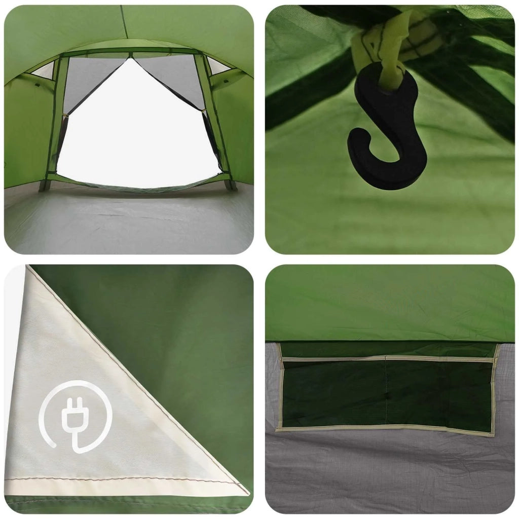 Tenda Capanna con tetto Verde 8 persone Poliestere e Acciaio 42028587
