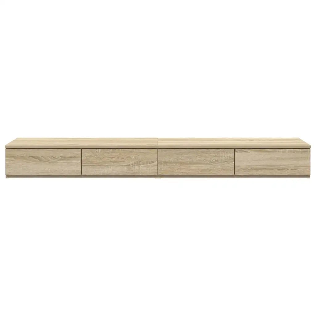 Cassetti per letto | Comodino | Armadio da Notte | Mobiletto da notte Rovere Sonoma 140 x 36,5 x 16,5 cm