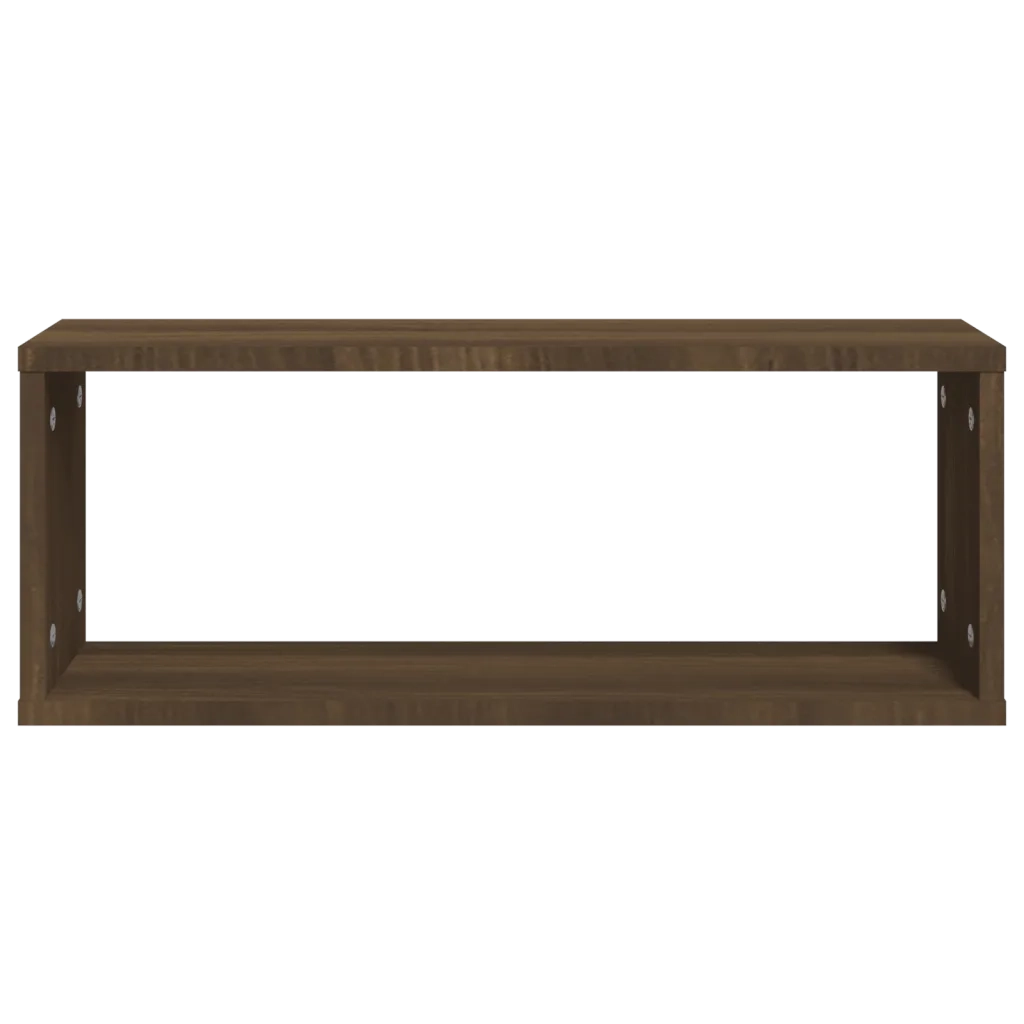 Mensole Cubo Muro 6pz Rovere Marrone 60x15x23 cm in Multistrato 815932