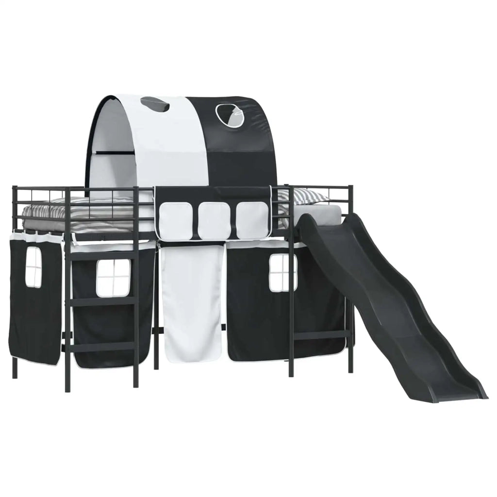 Struttura del letto loft per bambini Nero 75 x 190 cm Metallo 42020829
