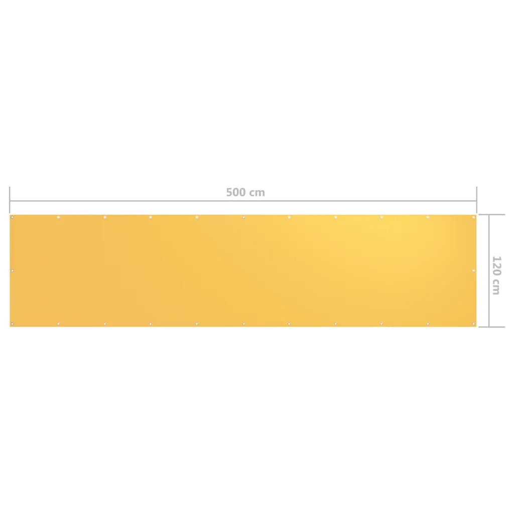 Paravento Balcone Giallo 120x500 cm in Tessuto Oxford 135030
