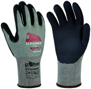 U-Power GUANTI DA LAVORO ANTITAGLIO HIGH IN GRAFENE/NITRILE Col. Grigio/Nero  tg. 8 12.00 paia