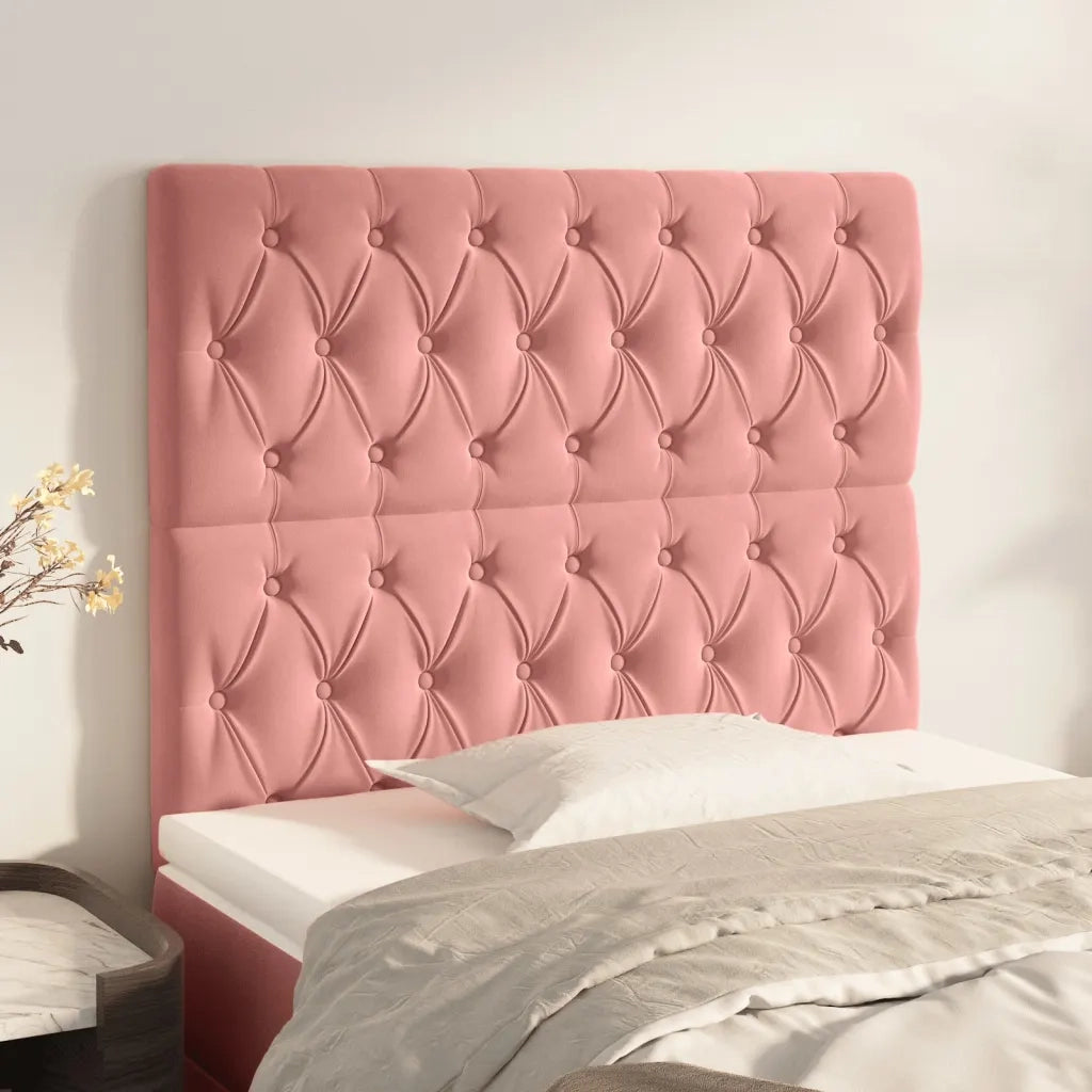 Testiera | Testata Rosa 100x7x118/128 cm Velluto