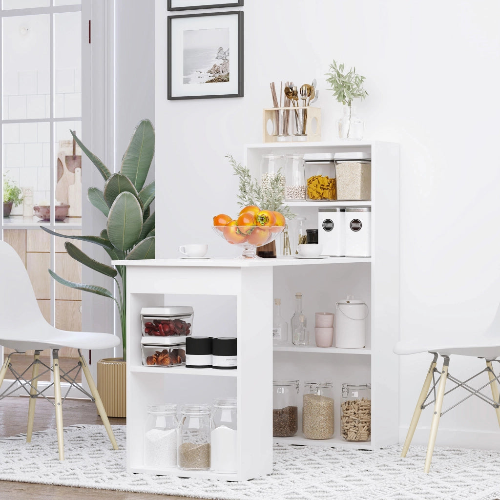 Scrivania, tavolo da cucina con ripiano, 120x55 cm, scrivania per computer, tavolo per laptop, tavolo da lavoro bianco per ufficio e ufficio domestico