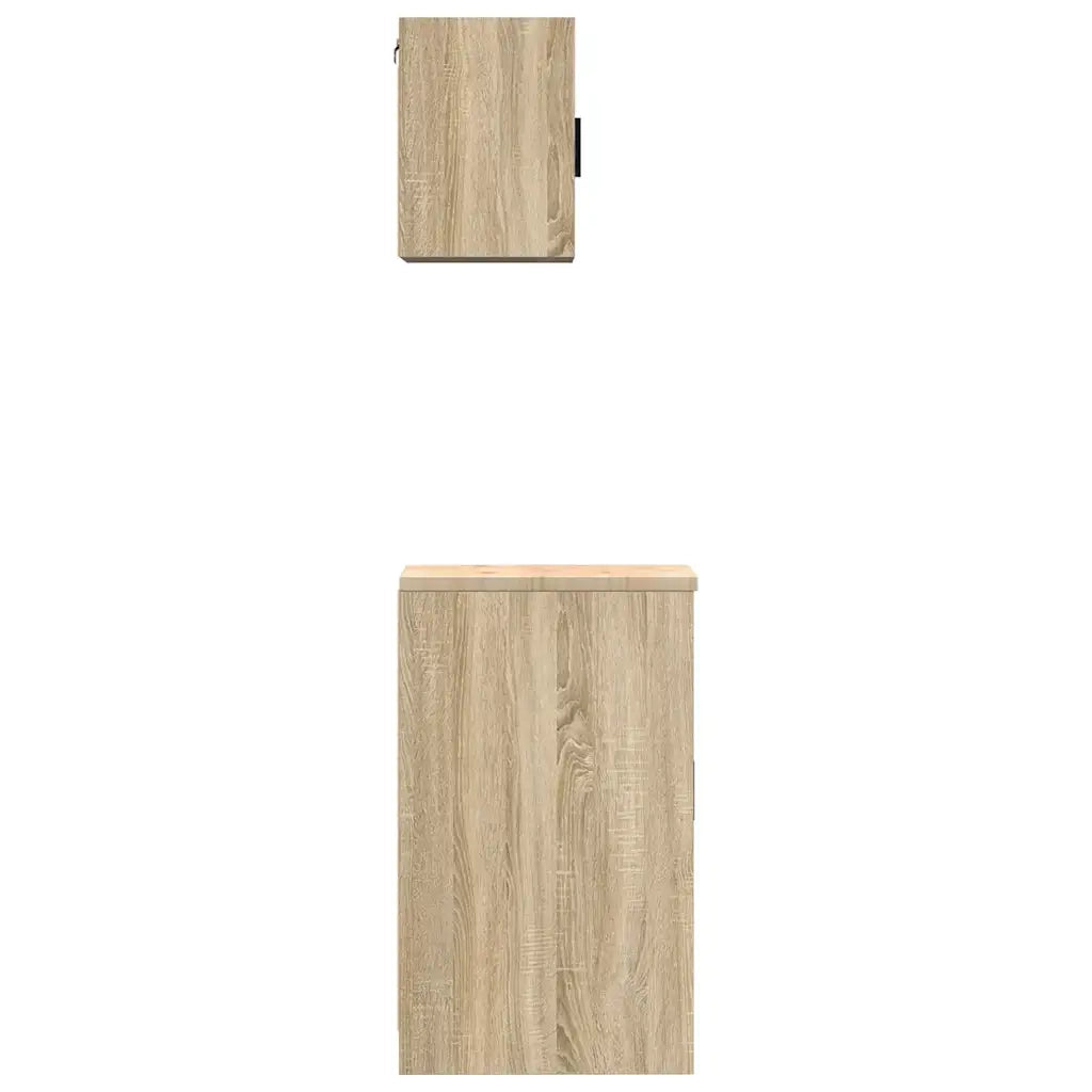 Armadi da Garage 2 pz Rovere Sonoma in Legno Multistrato CFW2099582