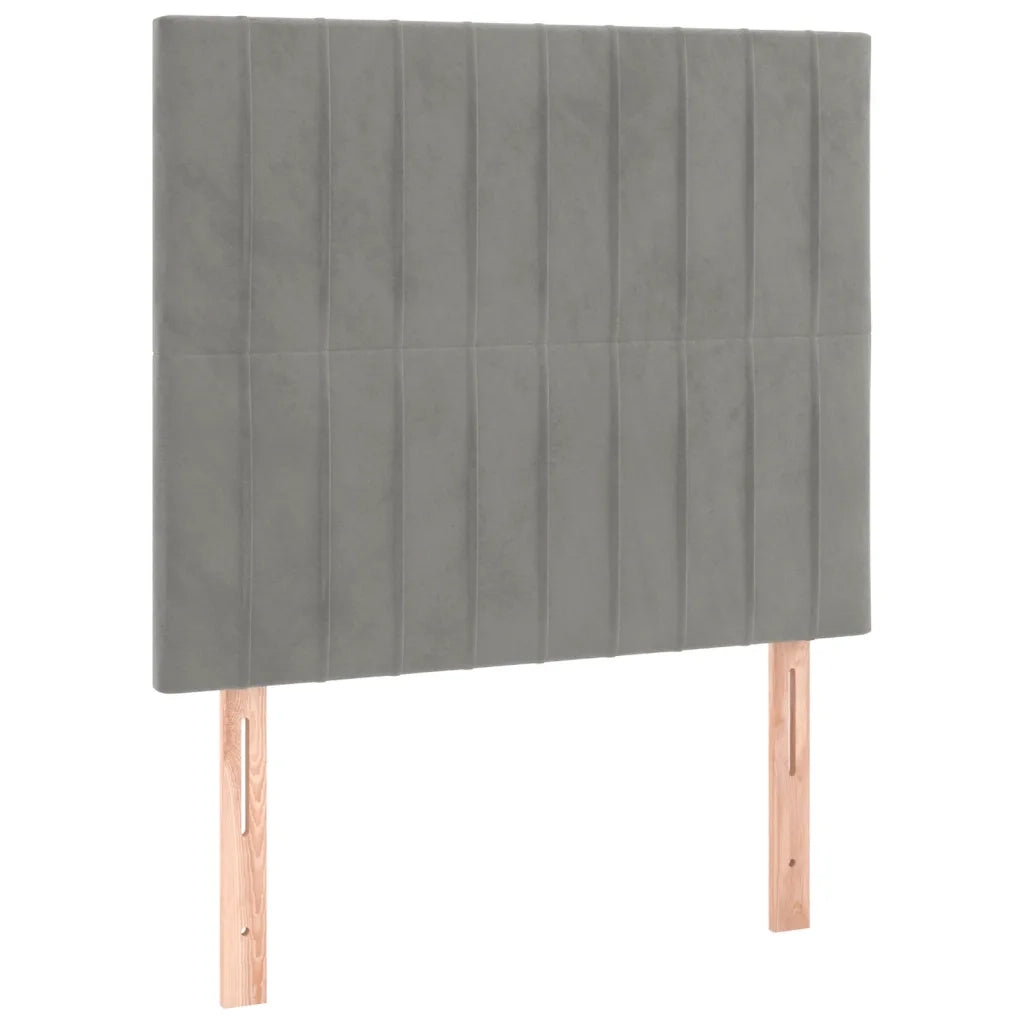 Giroletto senza Materasso-Struttura Letto Grigio Chiaro 90x190 cm Velluto 840137