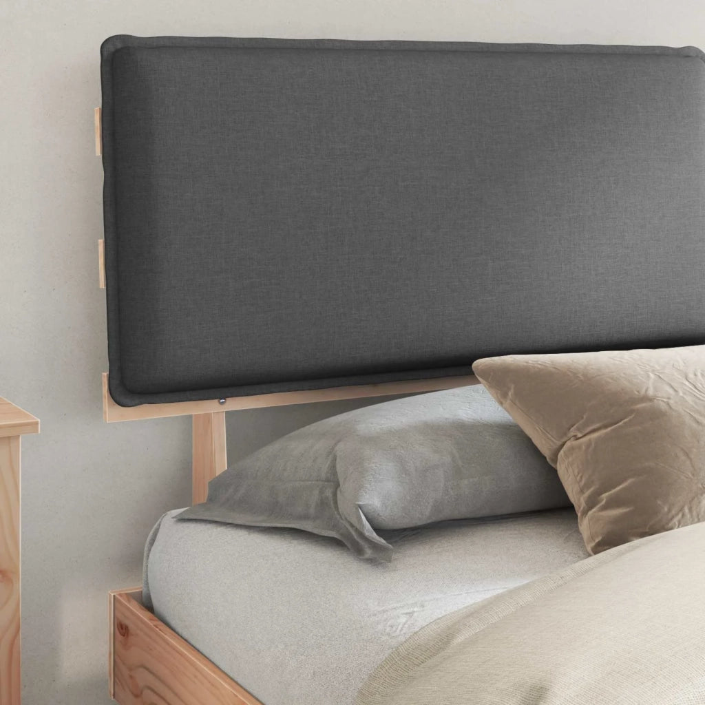 Letto con Testiera Rivestita Grigio scuro 200 x 200 cm 3398065