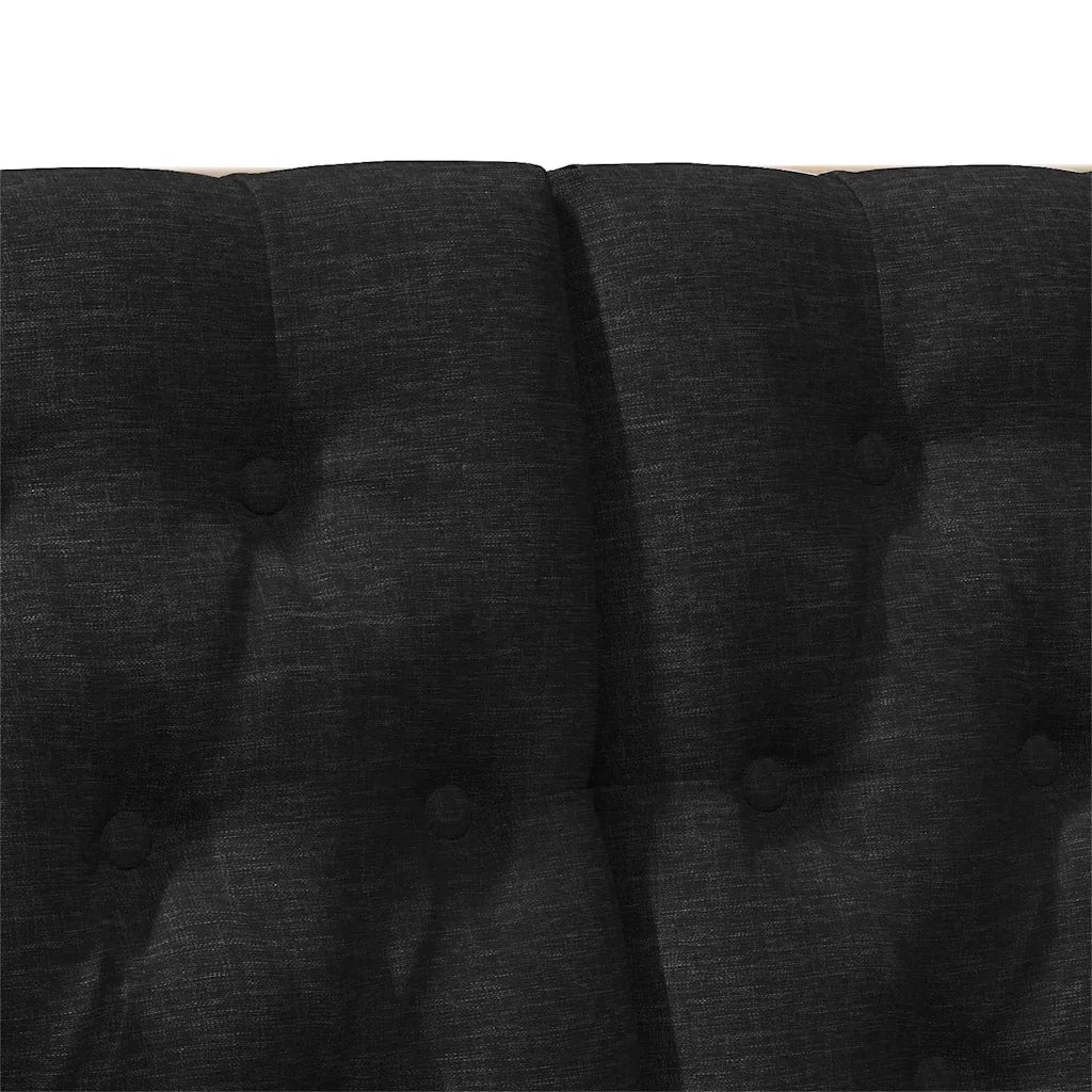 Testiera | Testata imbottita Nero 120 cm Pino massello