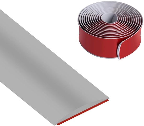 Profilo di transizione autoadesivo, 5 cm x 3 m profilo di transizione autoadesivo, striscia di copertura per pavimenti per collegare i giunti dei pavimenti, striscia di copertura per pavimenti pavimenti (grigio)