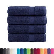 Asciugamani Premium SOLUND 4 pz | Teli per bagno Blu Navy 50x100 cm 600 g/m2
