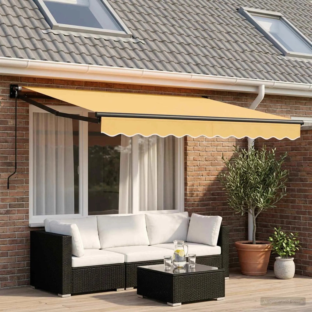 Tenda retrattile Sabbia 3 x 2,5 m 100% Poliestere e Alluminio 3425863