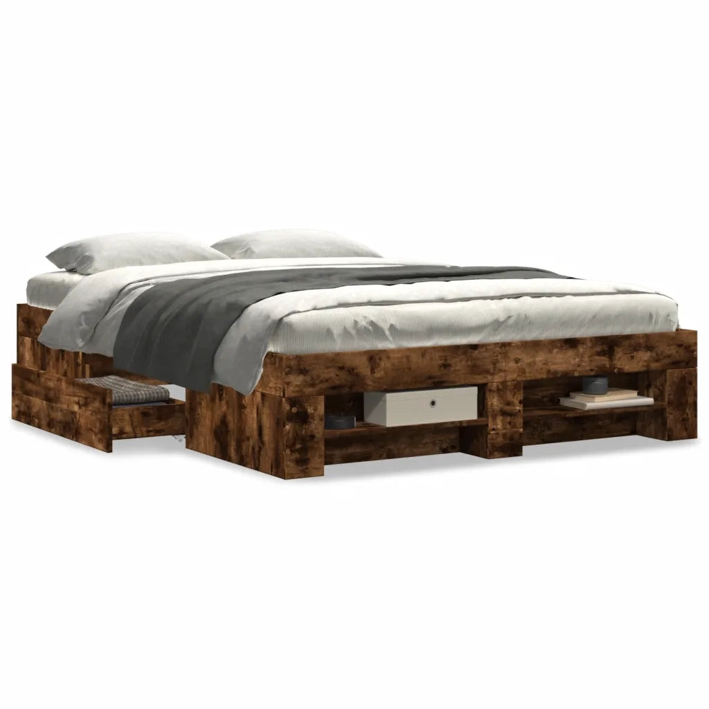 Giroletto senza Materasso Rovere Fumo 120x190 cm in Truciolato 3295517