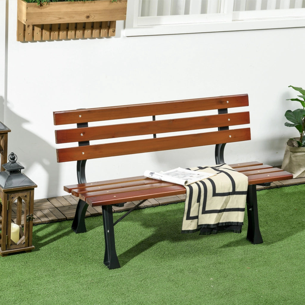 Panca da giardino 2 posti ¨C Xylo ¨C alluminio e legno 120x57x70 cm