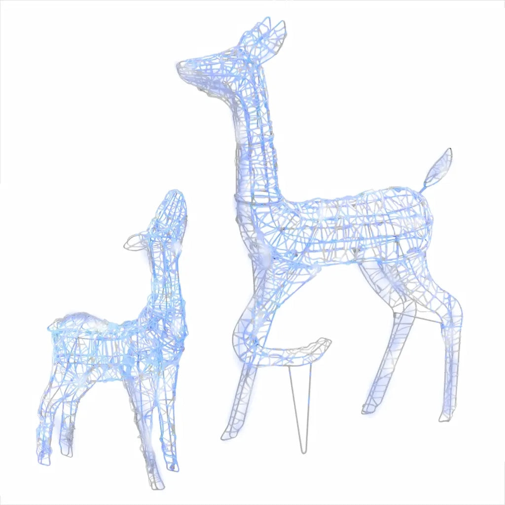 Famiglia di Renne di Natale 160 LED Blu in Acrilico CFW5522043