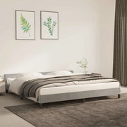 Giroletto senza Materasso-Struttura Letto Grigio Chiaro 200x200 cm Velluto 181980