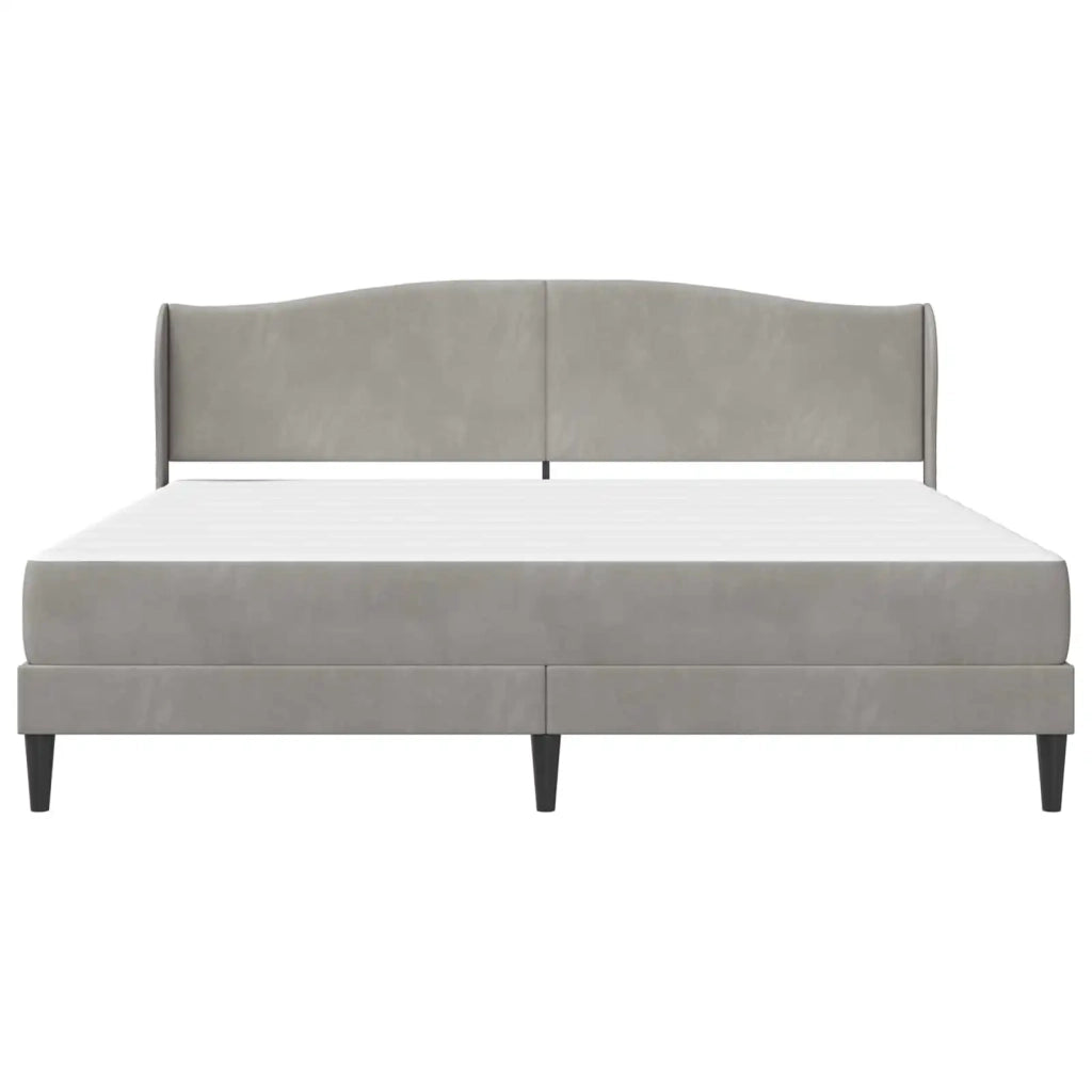 Struttura del letto Grigio Chiaro 200 x 200 cm Velluto 3415226