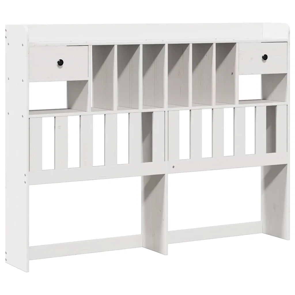 Letto Libreria senza Materasso Bianco 150x200 cm Legno di Pino 3321837