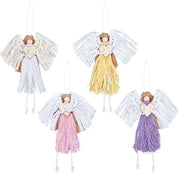 Decorazione per parete macramé - set di accessori per parete - decorazione per cornice - decorazione per hanger - 23,5 cm - unico artigianato - decorazione per parete con filo di cotone