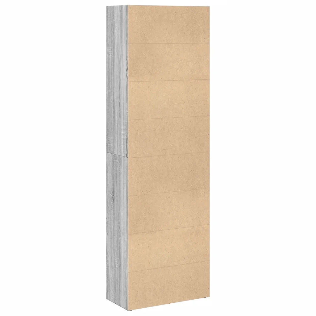 Libreria-Scaffale per Libri-Mobile di Stoccaggio Grigio Sonoma 60x30x189 cm in Legno Multistrato