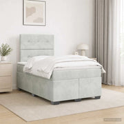 Letto box spring con materasso Grigio Chiaro 120 x 200 cm 3453620