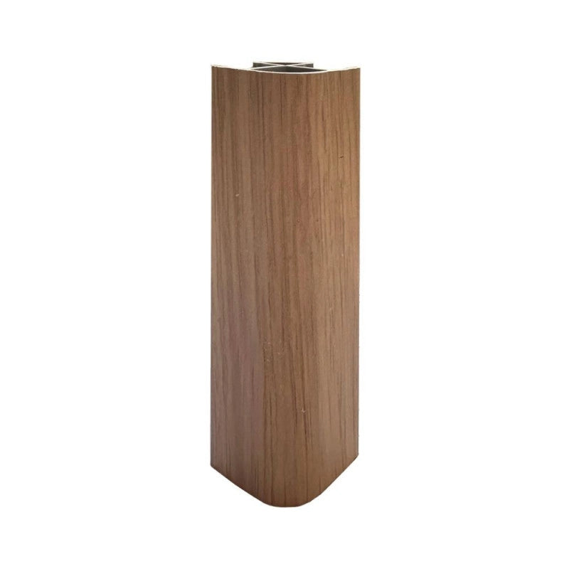 Angolare per zoccolo 90° R12 in faggio scuro H 12 cm.
