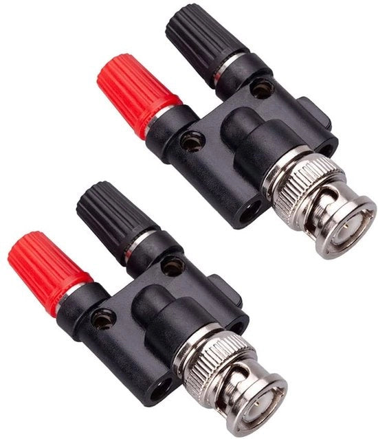 Adattatore jack banana doppio 2x4mm - Connettore di adattamento audio - Adatto per connessioni audio - Materiale di alta qualità - Ideale per...