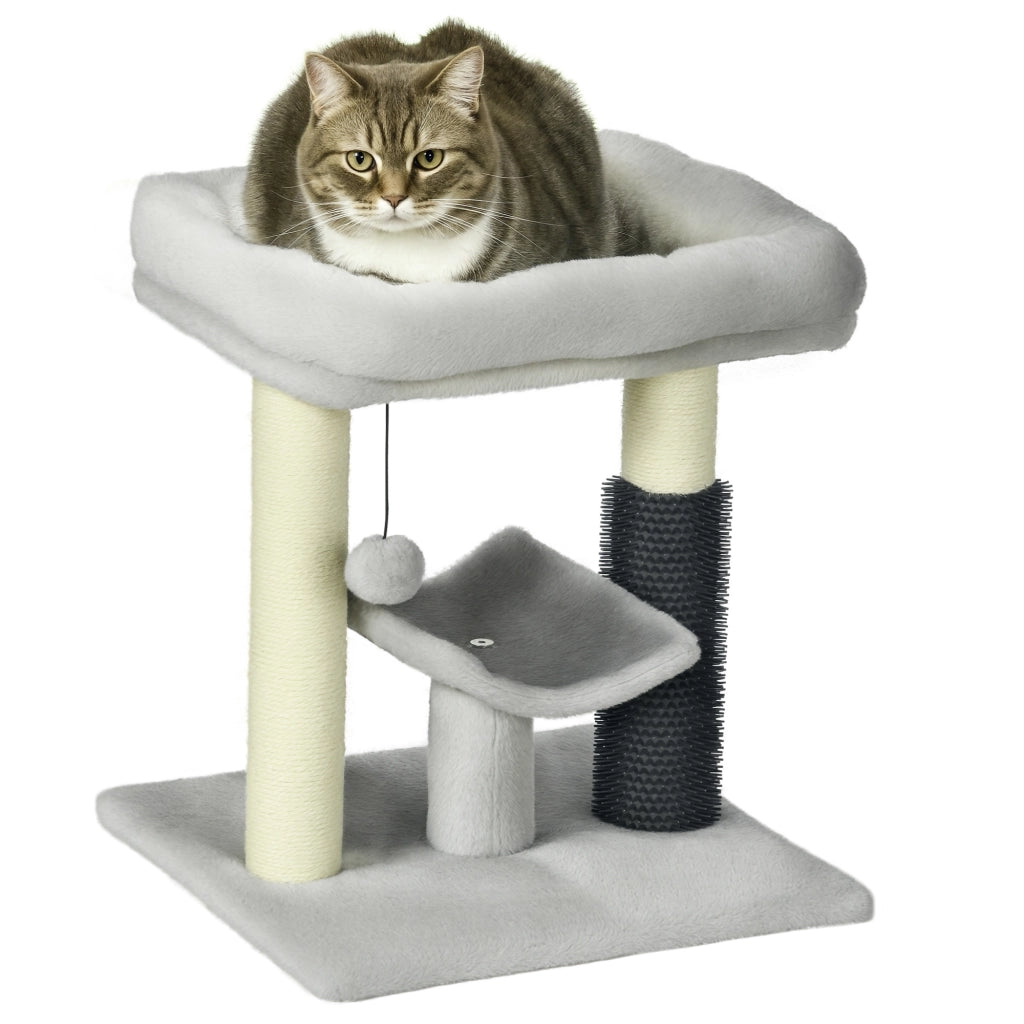 Tiragraffi con Lettino e Piattaforma ¨C Minimal ¨C Grigio 40x40x48 cm