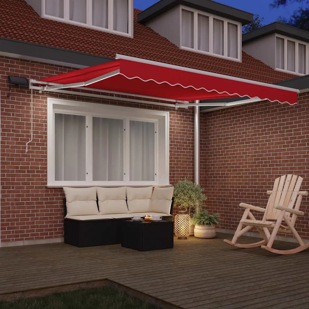 Tenda Retrattile Rosso 300 x 250 cm Tessuto e acciaio 3330142