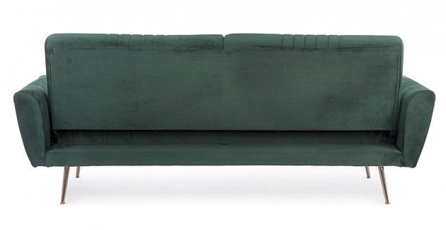 Divano Letto Johnny Velluto Verde Scuro in Velluto