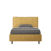 BS COM Letto una piazza e mezza contenitore imbottito 110x190 microfibra ocra
