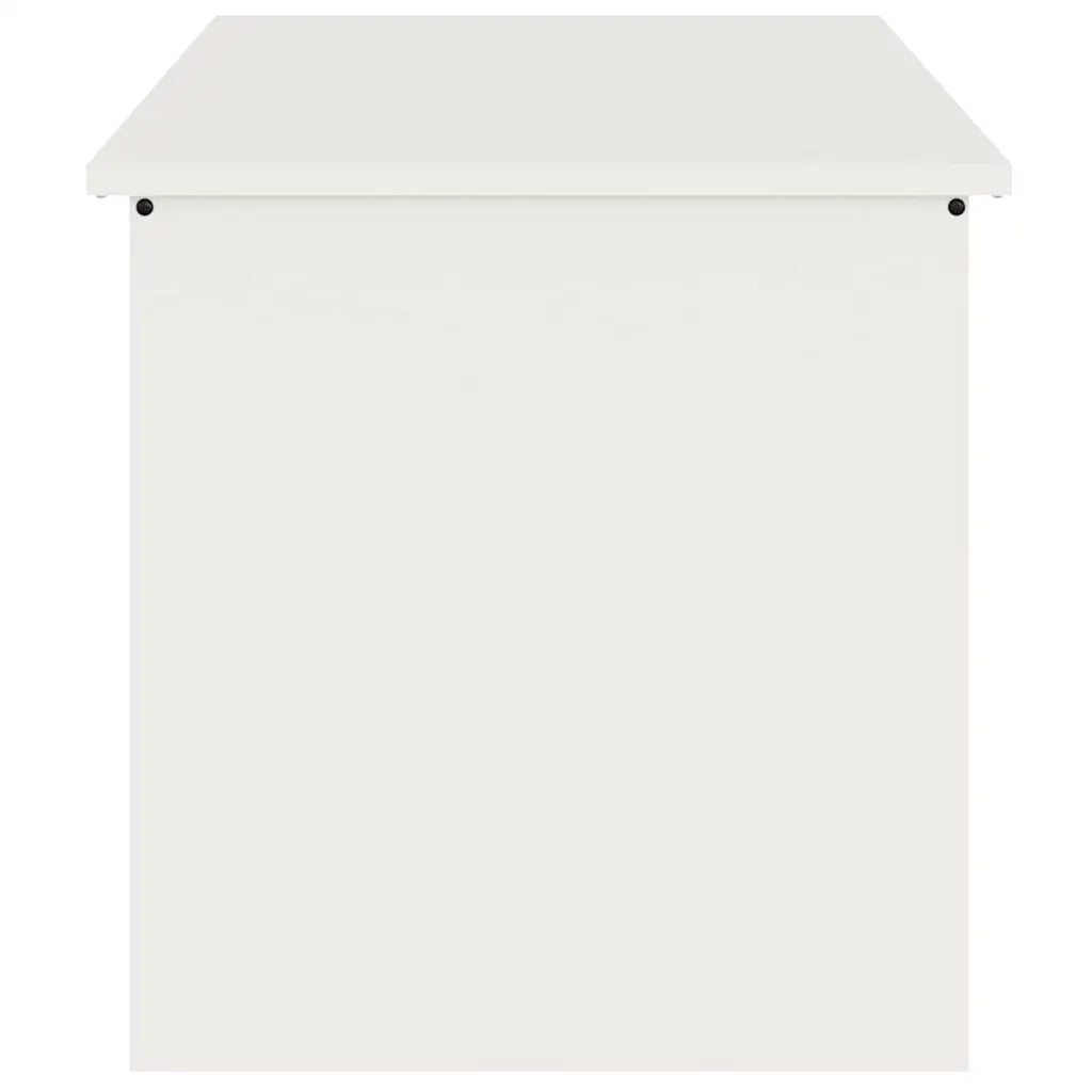 Scatola di Stoccaggio Esterno Bianco 100 x 50,5 x 50 cm Acciaio 874561