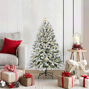 Albero di Natale artificiale con 150 LED Verde e Bianco 120 cm 3395734