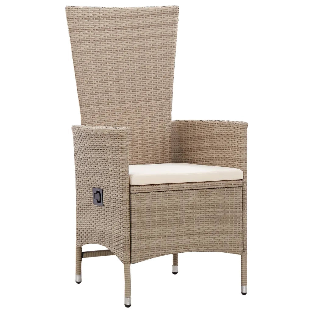 Set da Pranzo da Giardino 7 pz con Cuscini Beige 3099458