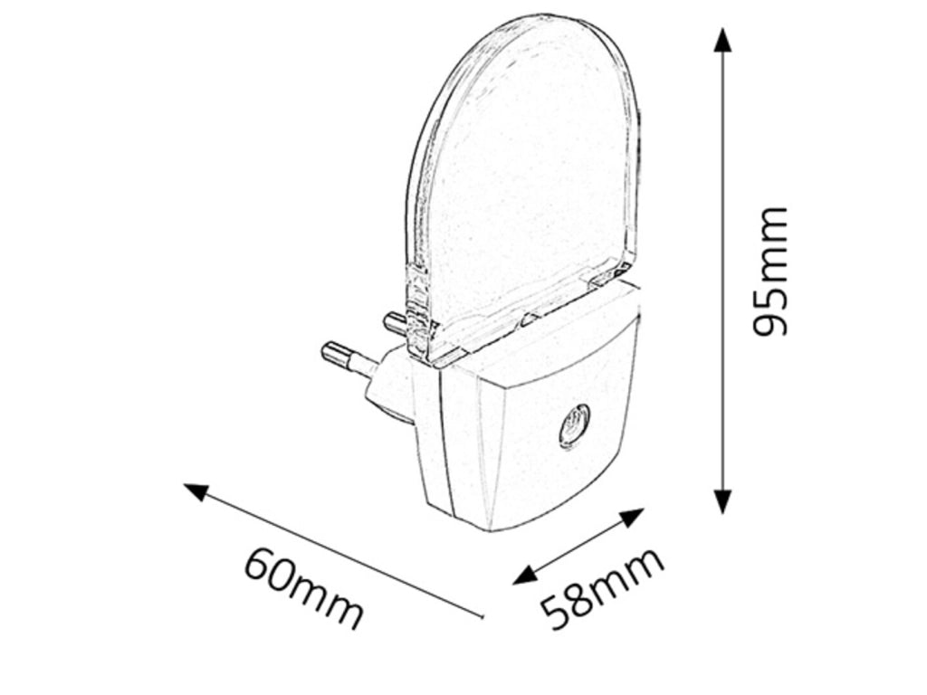 Luce notturna bimbi da presa LED 0,5W bianca Paris Lux Rabalux