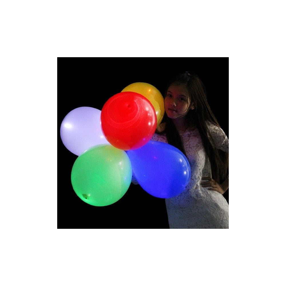 Trade Shop - Palloncini Luminosi 30 Cm Colorati Confezione 10 Pezzi Eventi Festa Balloon -