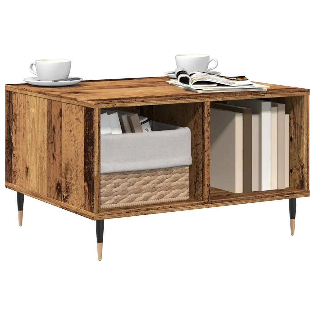 Tavolino da Salotto-Tavolino da soggiorno-Tavolo Legno Antico 60x50x36,5cm Legno Multistrato