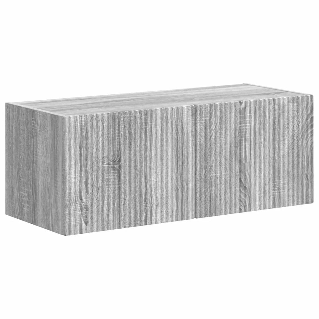 Set mobile TV 4 pz | Armadietto TV | Mobile Porta TV Grigio Sonoma Legno multistrato