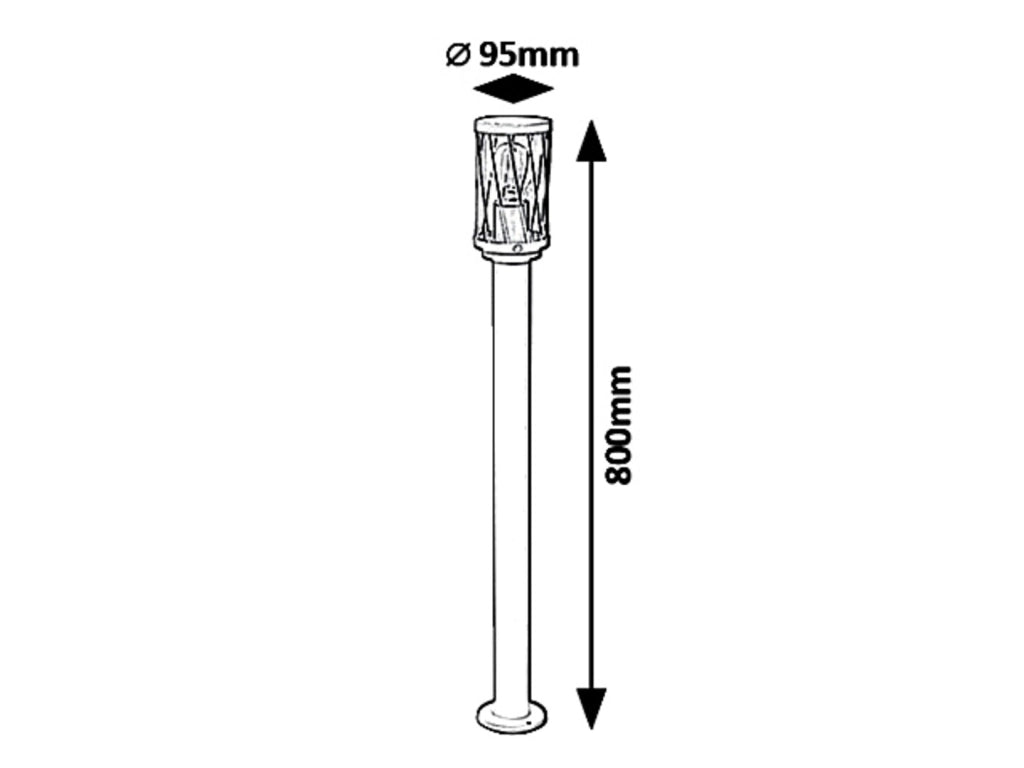 Lampada da giardino Budapest bronzo E27 IP44 Rabalux