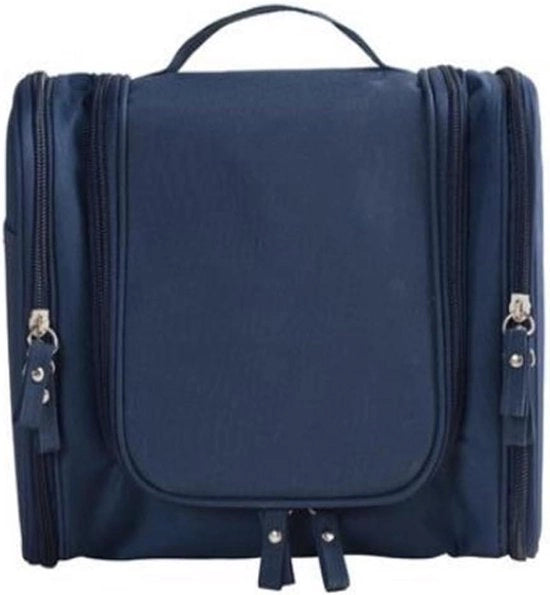 Organizzatore di WC con Gancio - Cassettiera per Oggetti - Organizzatore per Viaggi - Materiale Impermeabile - 24 x 10,5 x 20,5 cm - Blu Scuro