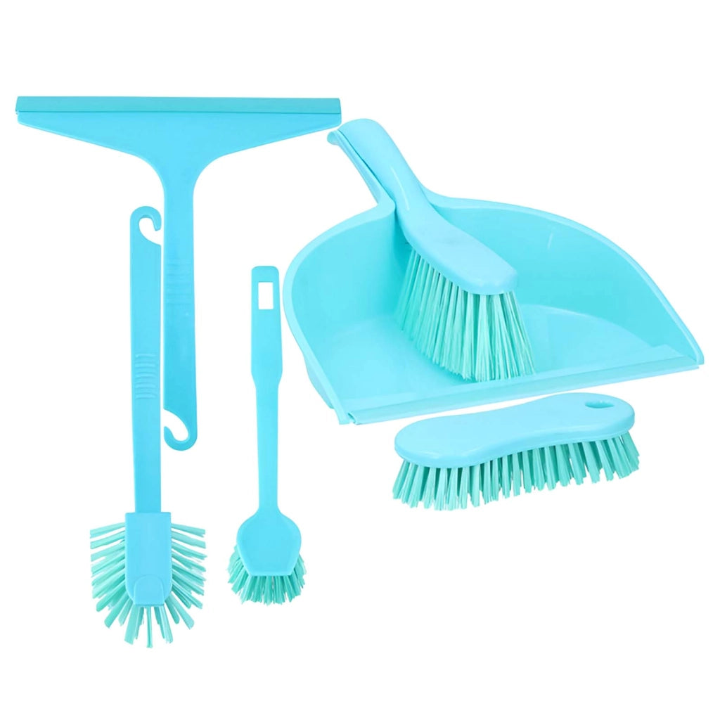Kit di pulizia 6 in 1 con paletta / spazzole e raschietto multiuso Blu Quokka