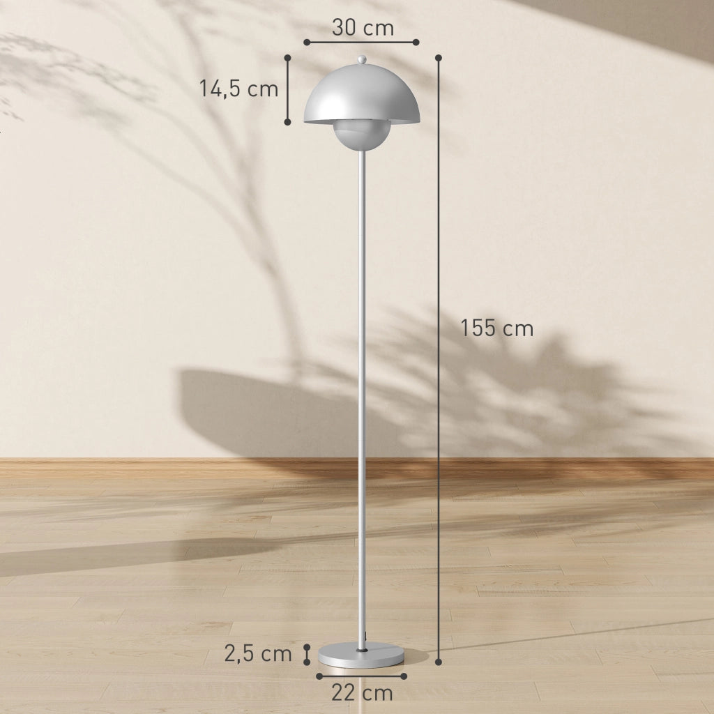 Lampada da Terra Moderna per Salotto ¨C zephmum ¨C Argento ?30x155 cm