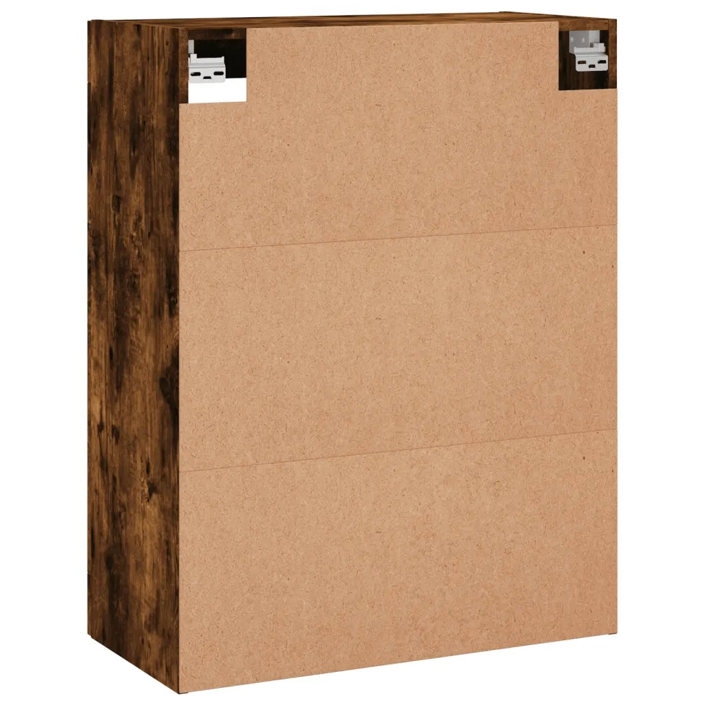 Armadietti a Parete 2 pz Rovere Fumo in Legno Multistrato 3197918