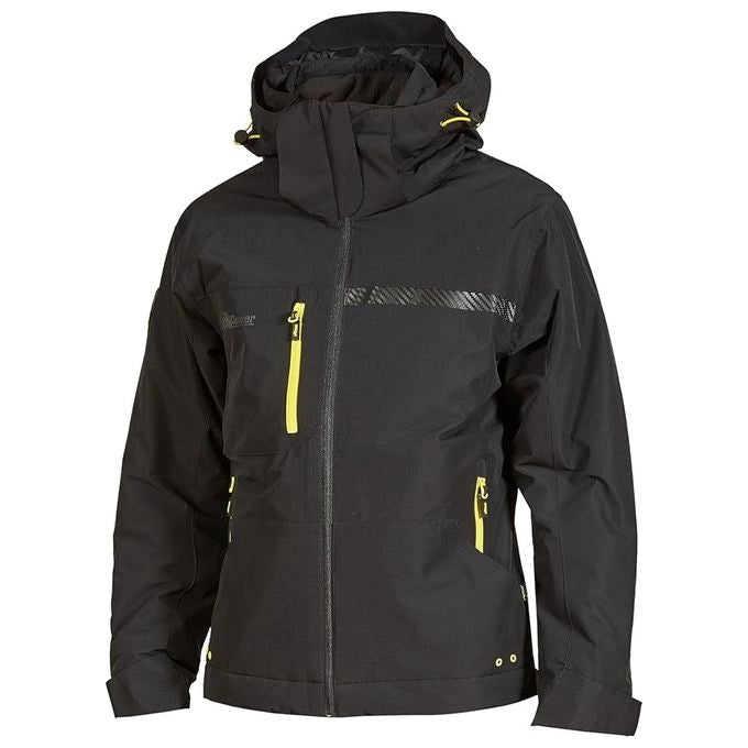 U-power WFU255BC WINK Giacca da Lavoro Invernale Imbottita Grafene Idrorepellente Cappuccio Fisso Banda Reflex colore Black Carbon