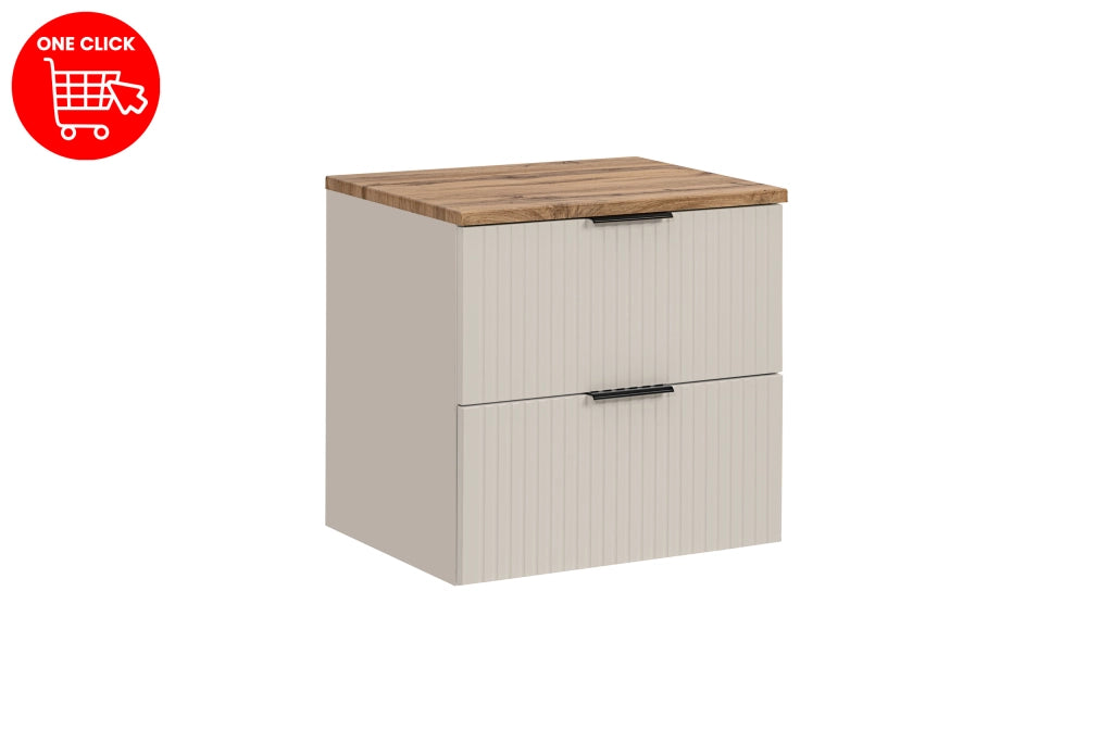 Set mobili bagno 60 cm con piano Adel Cashmere 60 cm
