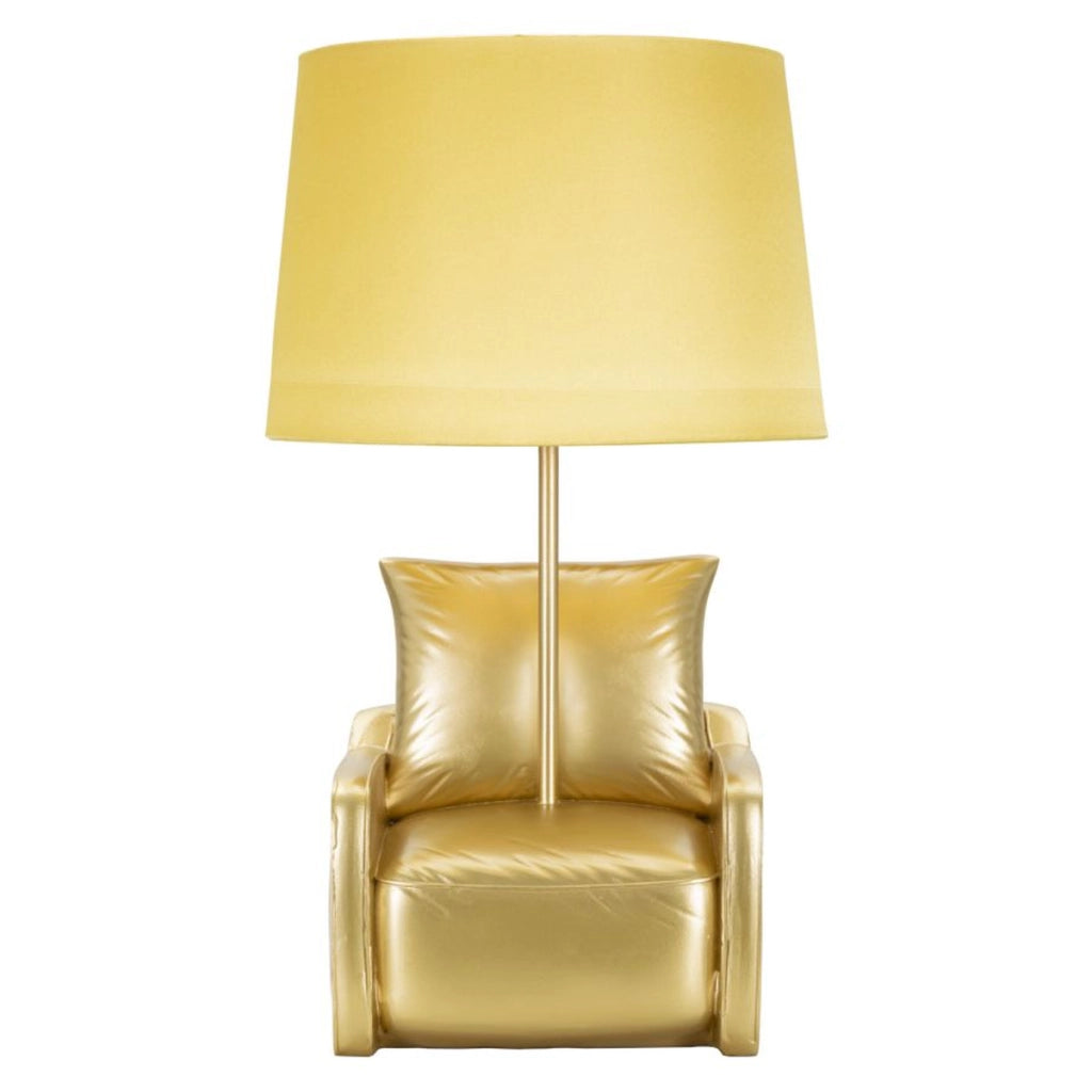 Lampada da Tavolo Poltrona, Oro, Poliresina, 26x26x46 cm